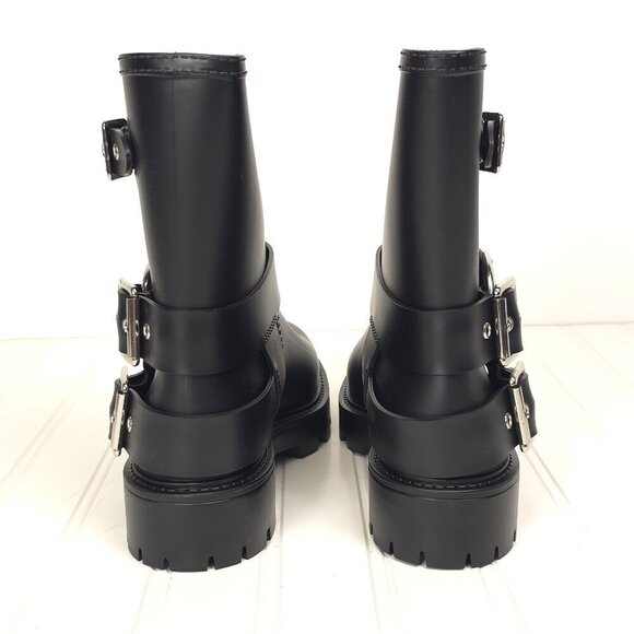 Jeffrey Campbell Controller Boots in Black Matte Silver Moto Boots US 8 - Picture 8 of 13